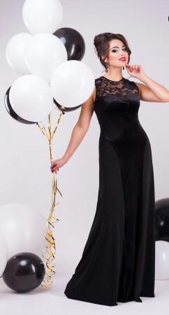 BLACK VELOUR WOMEN EVENING FASHION DRESS (99)