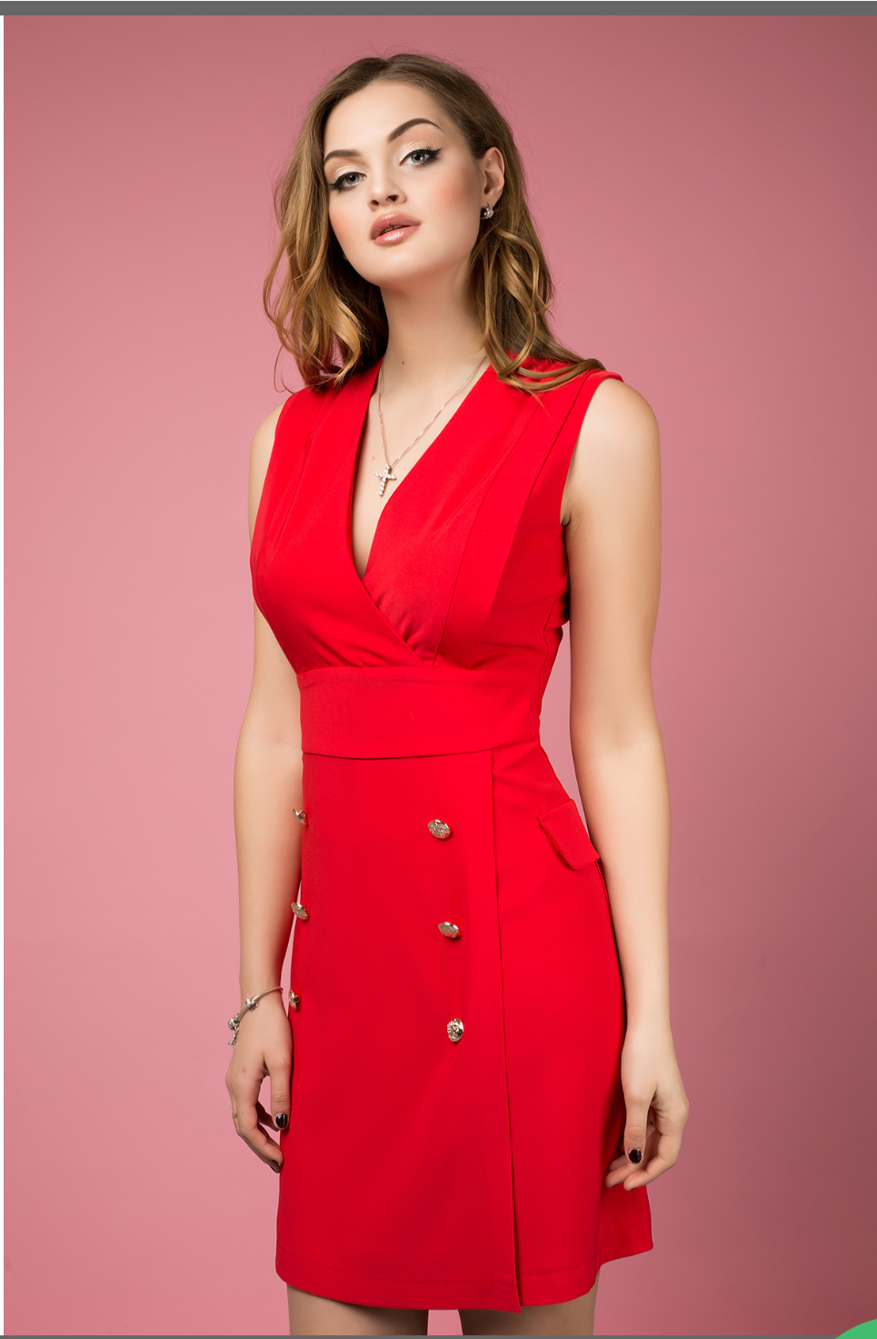 RED CASUAL WOMEN'S DRESS #137