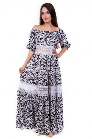 DARK BLUE AND WHITE FASHION COTTON WITH GEPUR DRESS #40
