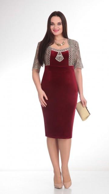 NATURAL RED VELOUR WOMEN DRESS #1a