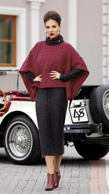 FRENCH DESIGNER WOMEN SET DRESS WITH PONCHO # 58