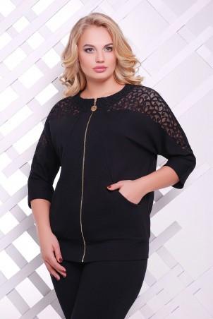 BLACK WOMEN SWEATER PLUS SIZE WOOL 