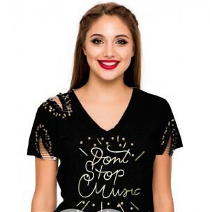DON'T STOP MUSIC FASHION WOMEN TOP  