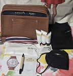 SHINOLA SEALED KIT SET AND NATURAL LEATHER MINI BAG