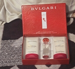 BVLGARI AU THE ROUGE SET EAU DE COLOGNE,  AFTERSHAVE & BODY LOTION RARE