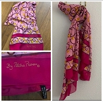 VINTAGE PINK SILK BY PALOMA PICASSO RECTANGULAR SCARF ***