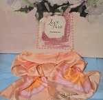 VINTAGE DESIGNER SILK PINK PEACH PASTEL SCARF BY ELSA SCHIAPARELLI 1960 ***