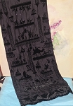 PALOMA PICASSO BLACK VELOUR AFRIQUE STYLE SCARF AUTHENTIC RARE LIMITED EDITION***