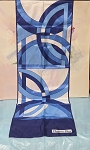 DIOR BLUE ABSTRACT FIGURES VINTAGE SCARF ***