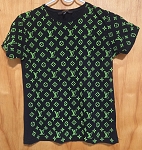 BLACK GREEN LV UNISEX KIDS TOP PRE OWNED ***