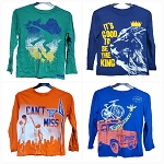 BUNDLE FASHION BOYS TOPS 4 PC WITH LONG SLEEVES 