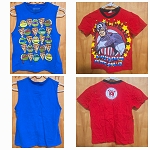 BUNDLE BOYS TOPS MARVEL AND TURTLES 