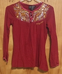 BABY PHAT RED SPARKLY FASHION GIRL TOP 