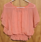 YABES PINK CHIFFON GIRL TOP BLOUSE 