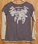 MUDD GRAY GIRL TOP WITH LONG SLEEVES 