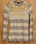 ACADEMIKS WHITE FASHION GIRL SPARKLY TOP 