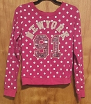SOUTH POLE PINK POLKA DOT FASHION GIRL SWEATER 