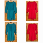 MYMICHELLE CHIFFON FASHION GIRL DRESS GREEN OR PINK 