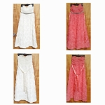 AS U WISH EVENING PINK OR WHITE FASHION GIRL DRESS 