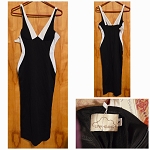 LINHHOANG BLACK WHITE FASHION WOMEN DRESS