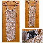 FOREVER 21 BROWN ZEBRA STYLE SUMMER WOMEN DRESS 