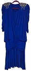 BLUE EVENING FASHION WOMEN GOWN DRESS