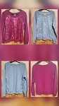 BONGO FASHION SPARKLY GRAY OR BORDO WOMEN SWEATER 