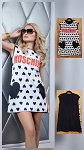 MOSCHINO WHITE BLACK FASHION WOMEN DRESS 