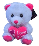 WHITE BEAR WITH PINK 