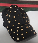 BLACK WOMEN HAT WITH RHINESTONES 