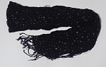 BLACK WOMEN SCARF WITH SILVER SPARKLY STARS