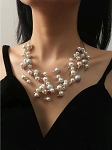 PEARLS DECOR LAYERED NECKLACE FOR WOMEN 