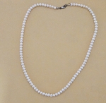 TIMELESS WHITE PEARL BEAD CHOKER/COLLAR LENGTH NECKLACE 