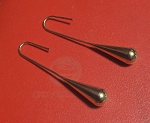 NEW SLEEK GOLD TONE TEARDROP DANGLE EARRINGS – LONG MINIMALIST DESIGN 