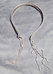 SPARKLY SILVER RHINESTONE TASSEL HEAD CHAIN HEADBAND 