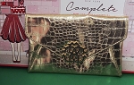 ROBERTO CAVALLI GOLD LEATHER MINI BAG /POSH