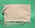 JEAN PAUL GAULTIER CANVAS BEIGE PINK COSMETIC BAG 
