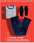 THE WHITE COMPANY LONDON MEN'S PAJAMA SET WITH SLIPPER