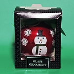 GLASS ORNAMENT SNOWMEN 