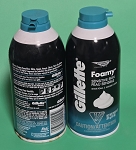 2 NEW CANS! GILLETTE FOAMY SHAVE FOAM SENSITIVE SKIN (1 CAN DENTED)