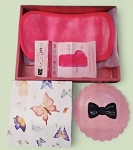 THE ORIGINAL MAKEUP ERASER PINK CLOTH & MAGNETIC EYELASH MIRROR COMPACT SET 