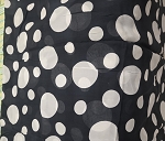 VINTAGE LARGE SMALL POLKA DOT CHIFFON FABRIC