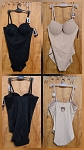 LOT OF 2 NWT NICOLE MILLER DANSKIN SHAPEWEAR BODYSUIT SHAPER BLACK NUDE SIZE XL