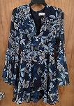 KEEPSAKE THE LABEL BLUE FLORAL MINI DRESS