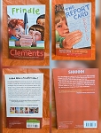 2 BOOKS LOT: FRINDLE & THE REPORT CARD BY ANDREW CLEMENTS - SCHOOL LIFE FICTION 