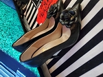 Black shoes c h l natural leather 