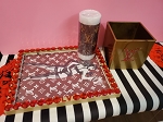 Tray handmade red lv