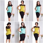 FASHION DESIGNER WOMEN SUIT SKIRT SET 