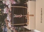 YSL SNAKE STYLE BLACK LEATHER WOMEN FASHION BAG