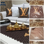 Set tablecloth and 2 pillowcase handmade lv
